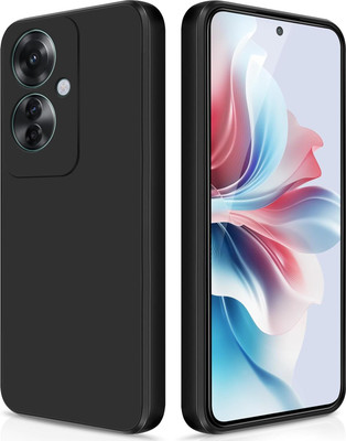CLOVYR Back Cover for Oppo F25 Pro 5G(Black, Camera Bump Protector, Silicon, Pack of: 1)