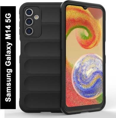 RUNICHA Back Cover for Samsung Galaxy M14 5G(Black, 3D Case, Silicon, Pack of: 1)