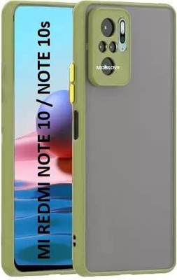 MOBILOVE Back Cover for Mi Redmi Note 10 / Note 10s | Smoke Translucent Shock Proof Smooth Matte Hard Back Case(Green, Camera Bump Protector, Pack of: 1)