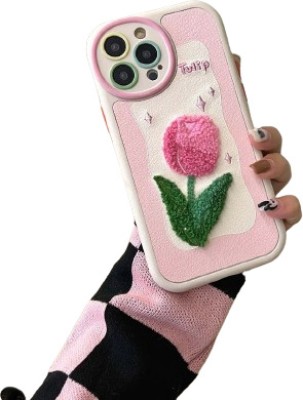PEEPERLY Back Cover for iPhone 13 Pro 3D Tulip Embroidery Phone Case(Pink, Shock Proof, Pack of: 1)