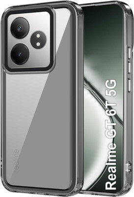 Zapcase Back Cover for Realme GT 6T 5G(Black, Grip Case, Pack of: 1)