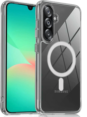 am collection Back Cover for Samsung Galaxy A26 5G Transparent MagSafe Mobile Back Cover Wireless Charging Compatible(Transparent, Magsafe, Pack of: 1)
