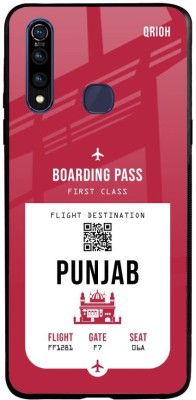 QRIOH Punjab City Glass Back Cover for Vivo Z1 Pro(Red, Grip Case, Pack of: 1)