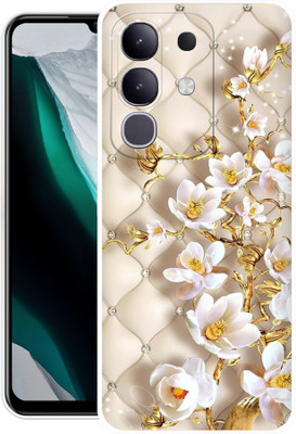 play fast Back Cover for vivo T4x 5G, V2437, GOLDEN, FLOWER, MATTRESS, SHAPE, GOLD(Gold, Flexible, Silicon, Pack of: 1)