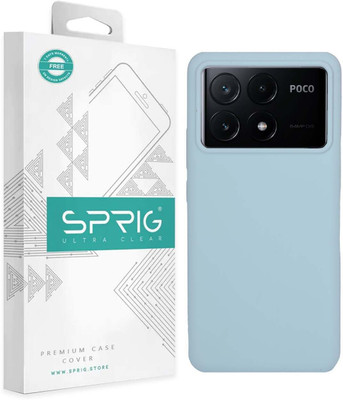 Sprig Back Cover for POCO X6 PRO 5G(Blue, Microfiber Lining, Silicon, Pack of: 1)