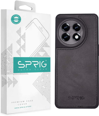 Sprig Back Cover for Sprig Matte Leather Back Cover for OnePlus 11R 5G (Black, Matte Finish, Pack of: 1)(Black, Matte Finish, Silicon, Pack of: 1)