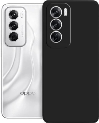 Mobile Case Cover Back Cover for Oppo Reno 12 pro 5G(Black, Shock Proof, Silicon, Pack of: 1)