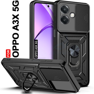 AESTMO Back Cover for Oppo A3X 5G(Black, Slider, Pack of: 1)