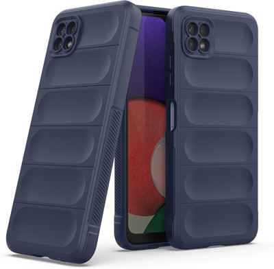 GLOBAL NOMAD Back Cover for Samsung Galaxy A22 5G, Samsung Galaxy F42 5G(Blue, Grip Case, Silicon, Pack of: 1)