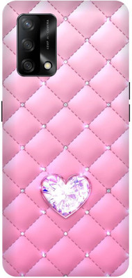 play fast Back Cover for OPPO F19s, CPH2223, HEART, PINK, HEART, DIAMOND, LOVE, COUPLE(Pink, Hard Case, Pack of: 1)