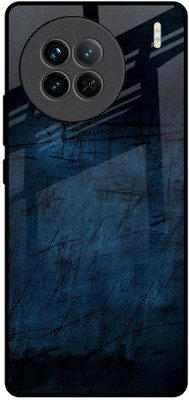 Hocopoco Back Cover for Vivo X90 5G(Black, Blue, Grip Case, Pack of: 1)