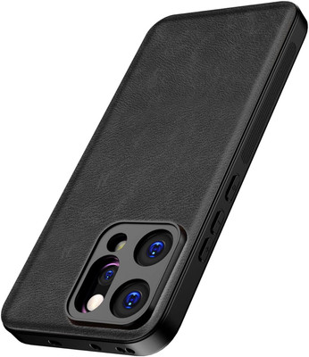 Rwm Back Cover for Oppo Reno 14 Pro 5G Flexible Pu Leather | Full Camera Protection(Black, Shock Proof, Pack of: 1)
