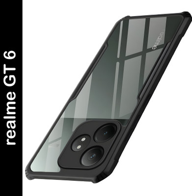 ADI Creations Back Cover for realme GT 6, realme GT 6T 5G(Black, Camera Bump Protector, Pack of: 1)