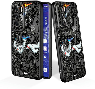 printwhiz Back Cover for Oppo Reno12 Pro 5G(Black)