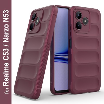 GLOBAL NOMAD Back Cover for Realme Narzo N53, Realme C53(Maroon, Grip Case, Silicon, Pack of: 1)