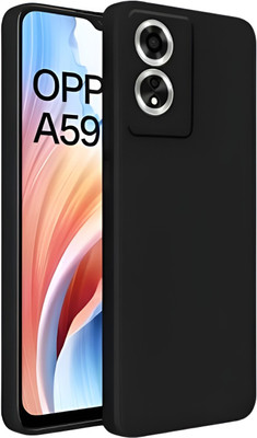 aadhvik Back Cover for Oppo A59 5G Back cover(Black, Shock Proof, Pack of: 1)