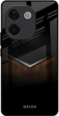 QRIOH Glass Back Cover for IQOO Z9s Pro 5G(Multicolor, Grip Case, Pack of: 1)