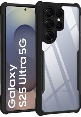 GiftKartStore Back Cover for Samsung Galaxy S25 Ultra 5G, Samsung S25 Ultra 5G(Transparent, Black, Shock Proof, Pack of: 1)