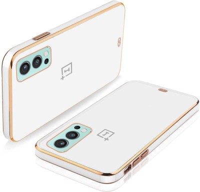 A3sprime Back Cover for OnePlus Nord 2 5G, |Soft Silicon Golden Side Colored with Drop Protective Case|(White, Transparent, Camera Bump Protector, Silicon, Pack of: 1)
