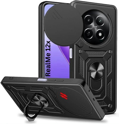 Fablue Back Cover for RealMe 12x 5G(Black, Rugged Armor, Pack of: 1)