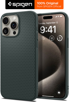 Spigen Liquid Air Back Cover for Apple iPhone 15 Pro(Green, Pack of: 1)