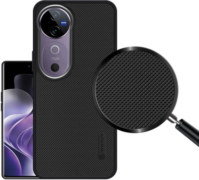 Rwm Back Cover for Vivo V40 / V40 Pro 5G / Textured Grip Design | Camera Protection | Slim and Light Weight(Black, Pack of: 1)