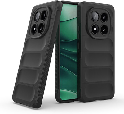 Casotec Back Cover for Mi Redmi Note 14 Pro 5G, Mi Redmi Note 14 Pro 4G, Poco X7 5G(Black, Silicon, Pack of: 1)
