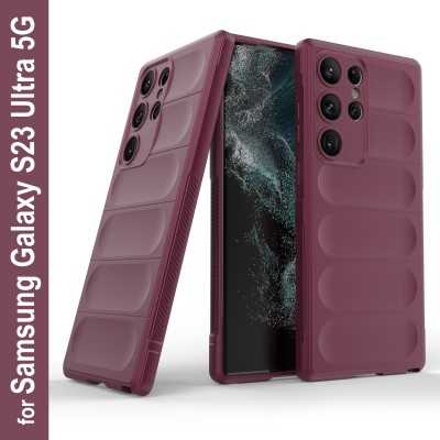 GLOBAL NOMAD Back Cover for Samsung Galaxy S23 Ultra 5G(Maroon, Grip Case, Silicon, Pack of: 1)