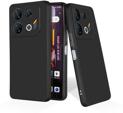 7printzone Back Cover for Infinix GT 10 Pro(Black, Flexible, Silicon)