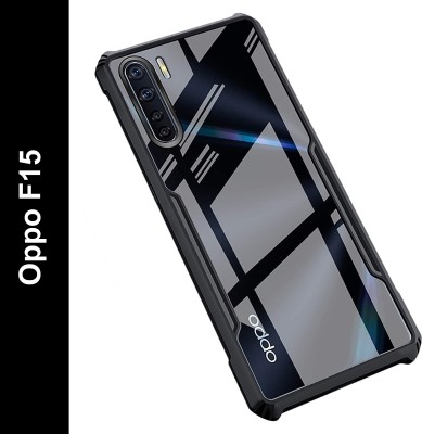 Micvir Back Cover for Oppo F15(Black, Shock Proof, Pack of: 1)