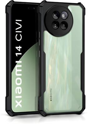 King Maker Back Cover for Redmi Mi 14 Civi 5G(Black, Dual Protection, Pack of: 1)