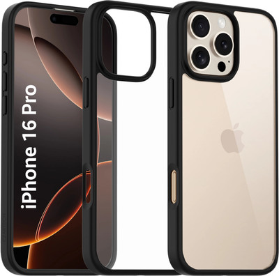 CZARTECH Back Cover for Apple iPhone 16 Pro(Black, Shock Proof, Pack of: 1)