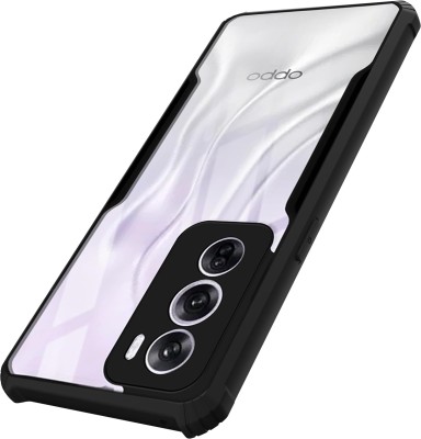 Meephone Back Cover for Oppo Reno 12 Pro 5G(Black, Transparent, Grip Case, Pack of: 1)