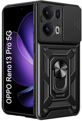 Flipkart SmartBuy Back Cover for OPPO Reno13 Pro 5G(Black, Slider, Pack of: 1)