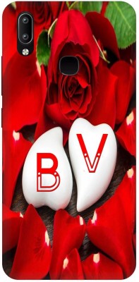 COVERJET Back Cover for Vivo Y91-B- V- NAME- LETTER- LOVE- PATTERN(Red, Hard Case, Pack of: 1)