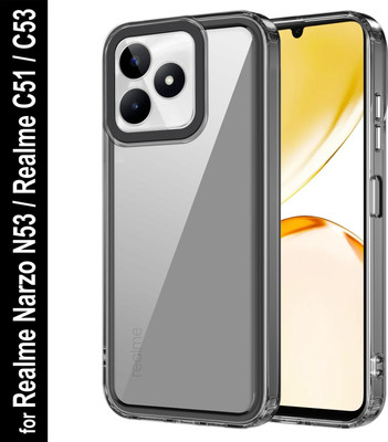 Zapcase Back Cover for Realme Narzo N53(Black, Grip Case, Pack of: 1)