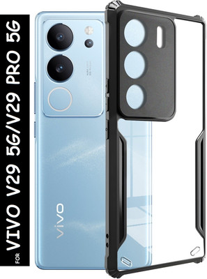 KWINE CASE Back Cover for vivo V29 5G(Black, Shock Proof, Silicon, Pack of: 1)