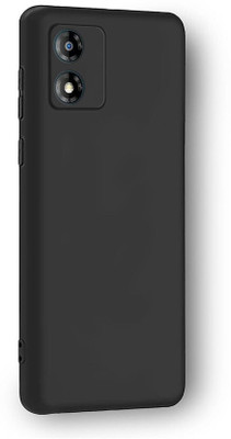 SRT Back Cover for Motorola E13(Black, Matte Finish, Silicon, Pack of: 1)