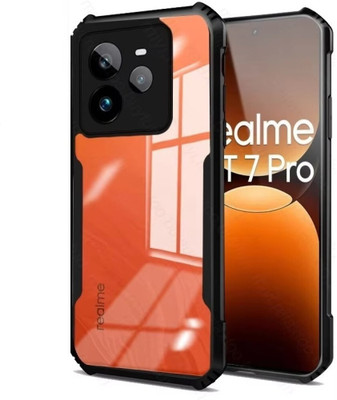 Phone Case Cover Pouch for RealMe GT 7 Pro, RealMe GT 7 Pro 5G, Realme GT 7 Pro 5G(Black, Transparent, Camera Bump Protector, Silicon, Pack of: 1)