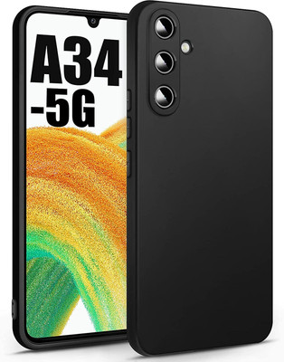 AIERAWA Back Cover for Samsung Galaxy A34 5G(Black, Hard Case, Silicon, Pack of: 1)
