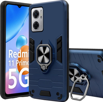 SMARTPOCKET Back Cover for Redmi 11 Prime 5G(Blue, Rugged Armor, Pack of: 1)