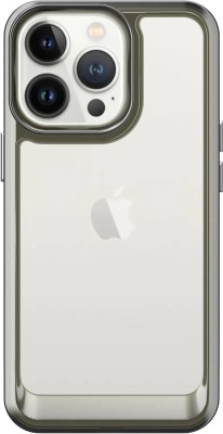 CareFone Back Cover for Iphone 13 Pro Max, Camera Protection, Clear Case Cover(Transparent, Black, Shock Proof, Pack of: 1)