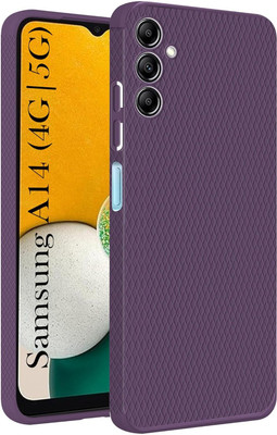 PStuff Back Cover for Samsung Galaxy A14 5G / A14 4G Luxury Liquid Silicone | Side Grip(Purple, Camera Bump Protector, Pack of: 1)