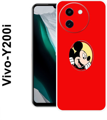 MOBIFLY Back Cover for Vivo Y200i, Minne, Mouse, Cute, Cartoon, Lover, 50(Red, Flexible, Pack of: 1)