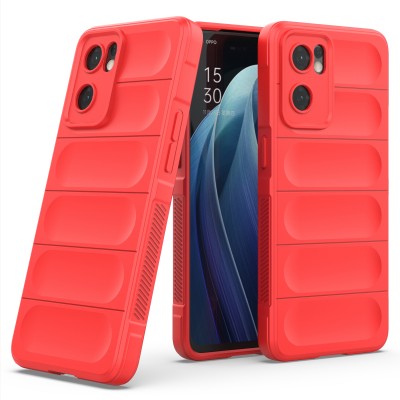 GLOBAL NOMAD Back Cover for OPPO Reno7 5G(Red, Grip Case, Silicon, Pack of: 1)
