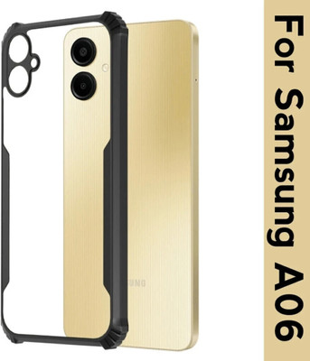 Mezokart.com Back Cover for Samsung Galaxy A06 5G, Samsung Galaxy A06(Black, Transparent, Camera Bump Protector, Pack of: 1)