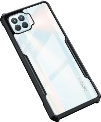 Phone Case Cover Bumper Case for Oppo F19 Pro(Transparent, Black, Shock Proof, Silicon, Pack of: 1)