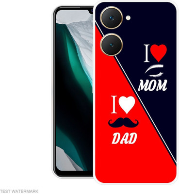 FIRST HAND Back Cover for Y18, V2333 Mom Dad love mobile cover(Multicolor, Waterproof, Silicon, Pack of: 1)