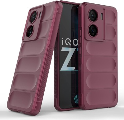 S-Softline Back Cover for IQoo Z7s 5G, Solid Liquid Magic Case Shockproof Plain(Purple, Silicon, Pack of: 1)