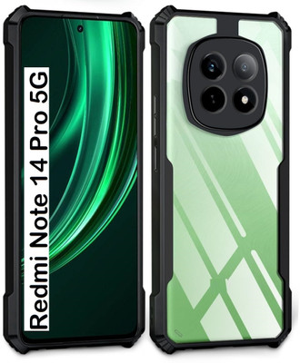 DSCASE Back Cover for REDMI Note 14 Pro 5G, (IP)(Black, Shock Proof, Pack of: 1)